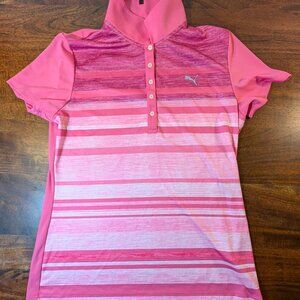 Puma Tee Size L  BRIGHT PINK POLO SHIRT WOMAN